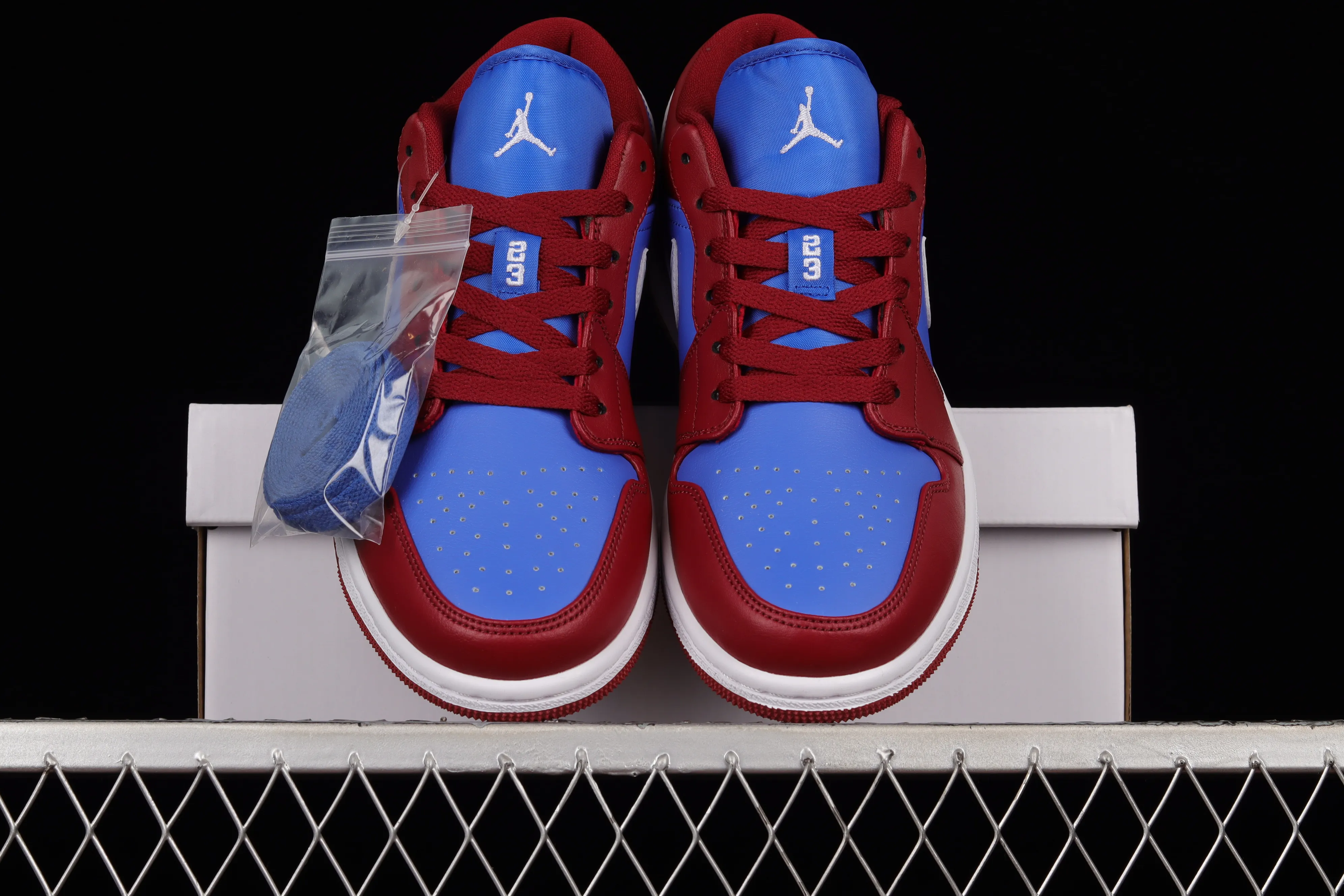 All categories Air Jordan Jordan series basketball shoes Air Jordan 1 Low Air Jordan 1 Low AJ1 Joe 1 red, blue and white swoosh color low-top basketball shoes DC0774-604